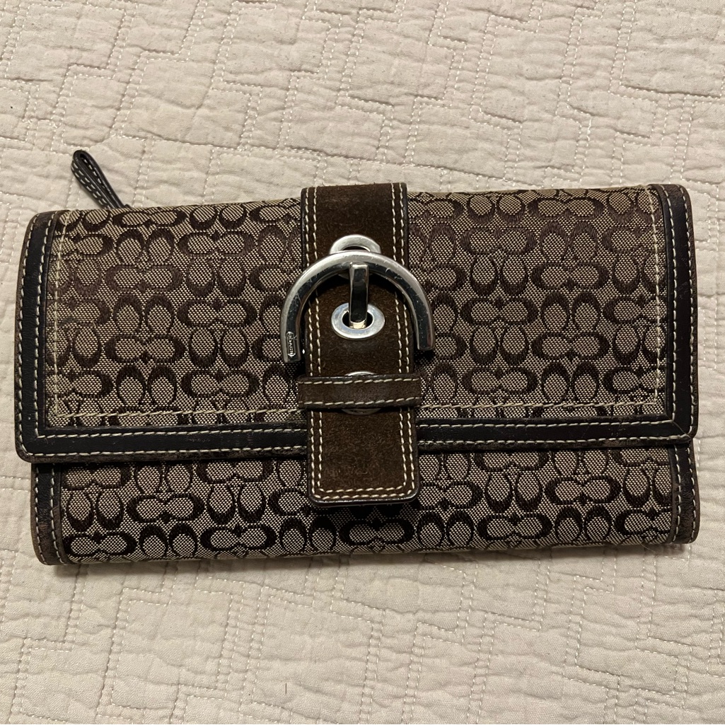 Coach Signature Checkbook Wallet